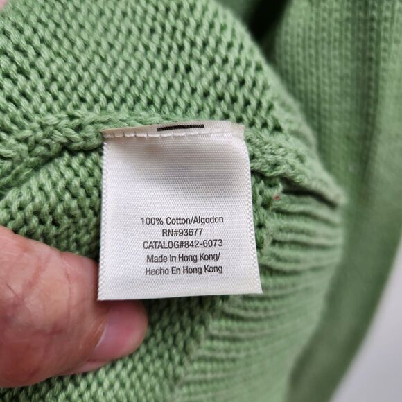 Vintage Julianne Sweater Size XL Green Leaves Crewneck Nature Art to Wear - Picture 5 of 11